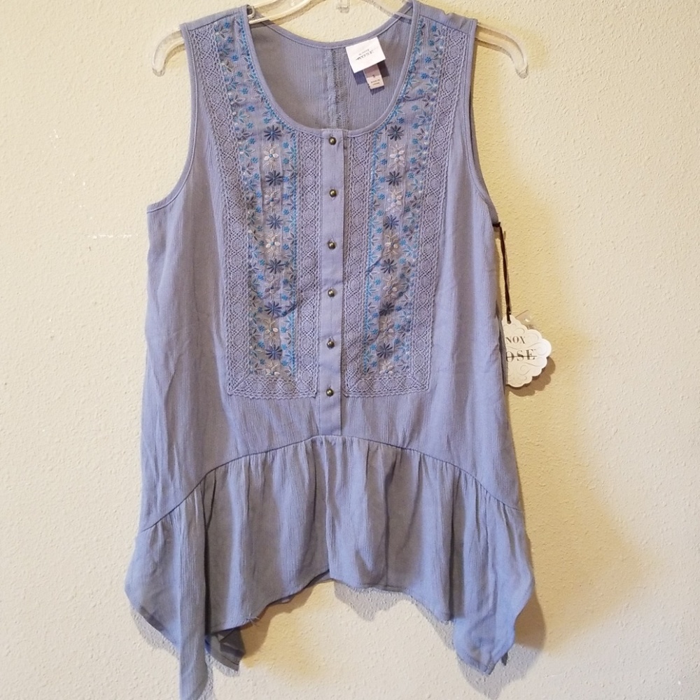 Knox Rose Floral Tank Top Size Small